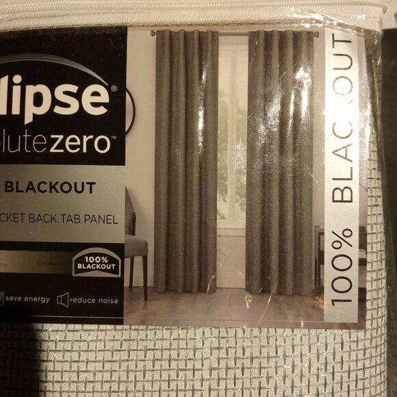 Eclipse Walken Rod Pocket Room Darkening Curtain 40W x 84L  Seafoam 2 Panels NEW - Picture 4 of 9